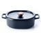 Alva Nori 5.8 Quart Enameled Oval Cast Iron Dutch Oven with Lid and Bronze Knob